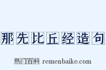 那先比丘经造句是什么意思的图片